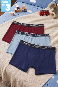 Lee Cooper Boys Long Leg Trunks (Pack of 3) - Multicolor — thumbnail 1